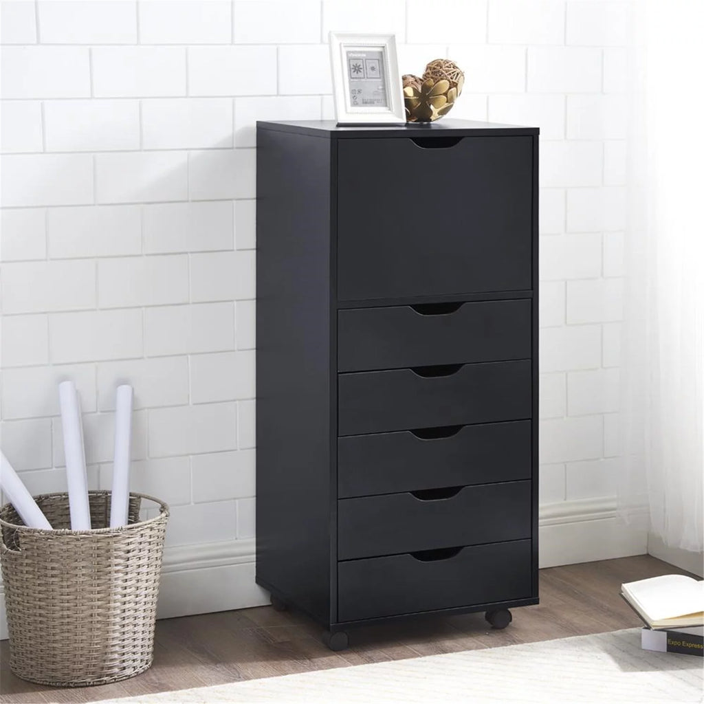 White Wooden Mobile File Cabinet Z17385