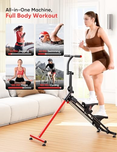 Adjustable Folding Stair Stepper with Handlebar Y90499