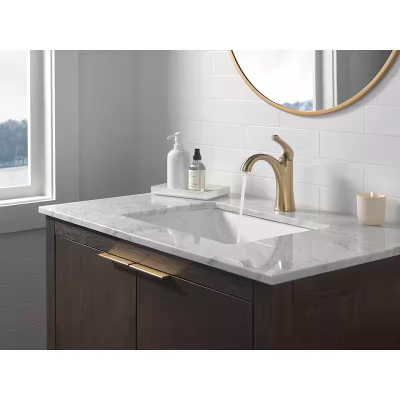 Single Hole Single-Handle Bathroom Faucet in Champagne Bronze U5744