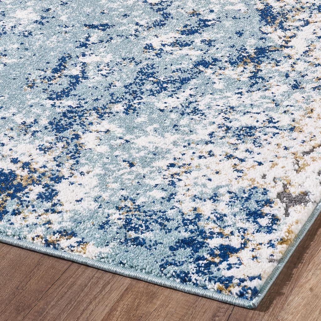 Modern Abstract Area Rug Blue 2x3 X3776