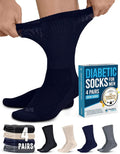 Diabetic Socks for Men 4 Pairs Crew 9-12 B277874