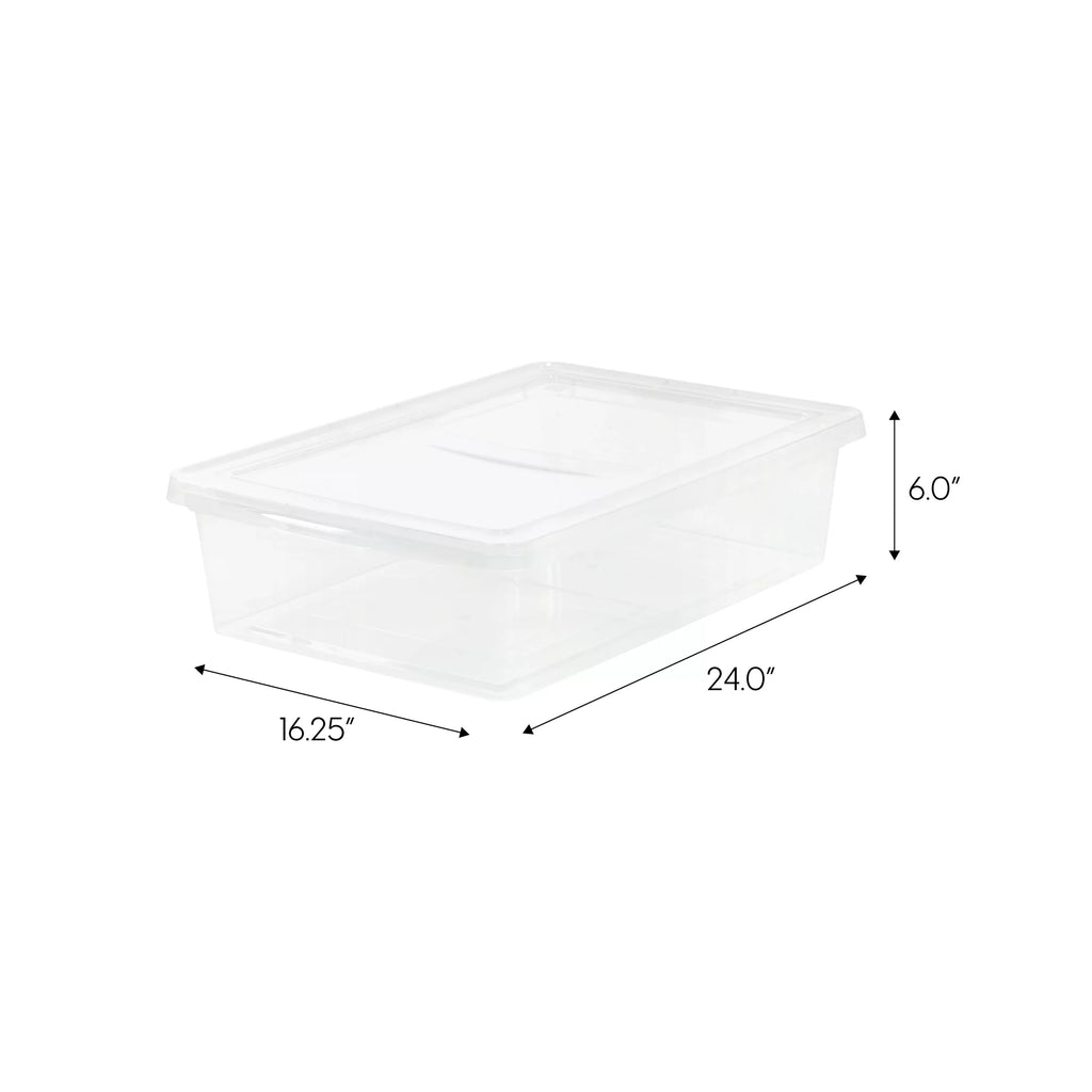 28 Qt. Clear Under Bed Plastic Storage Box, Set of 4 Z59748