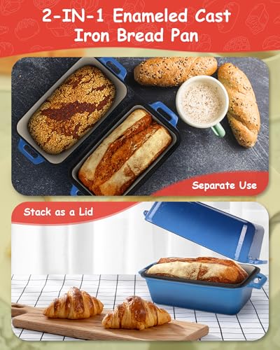 Cast Iron Loaf Pan with Lid 2 Piece Set E1620
