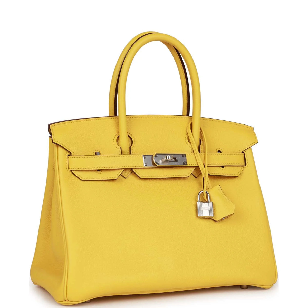 Birkin 30 Jaune de Naples Taurillon Novillo Palladium Hardware V543