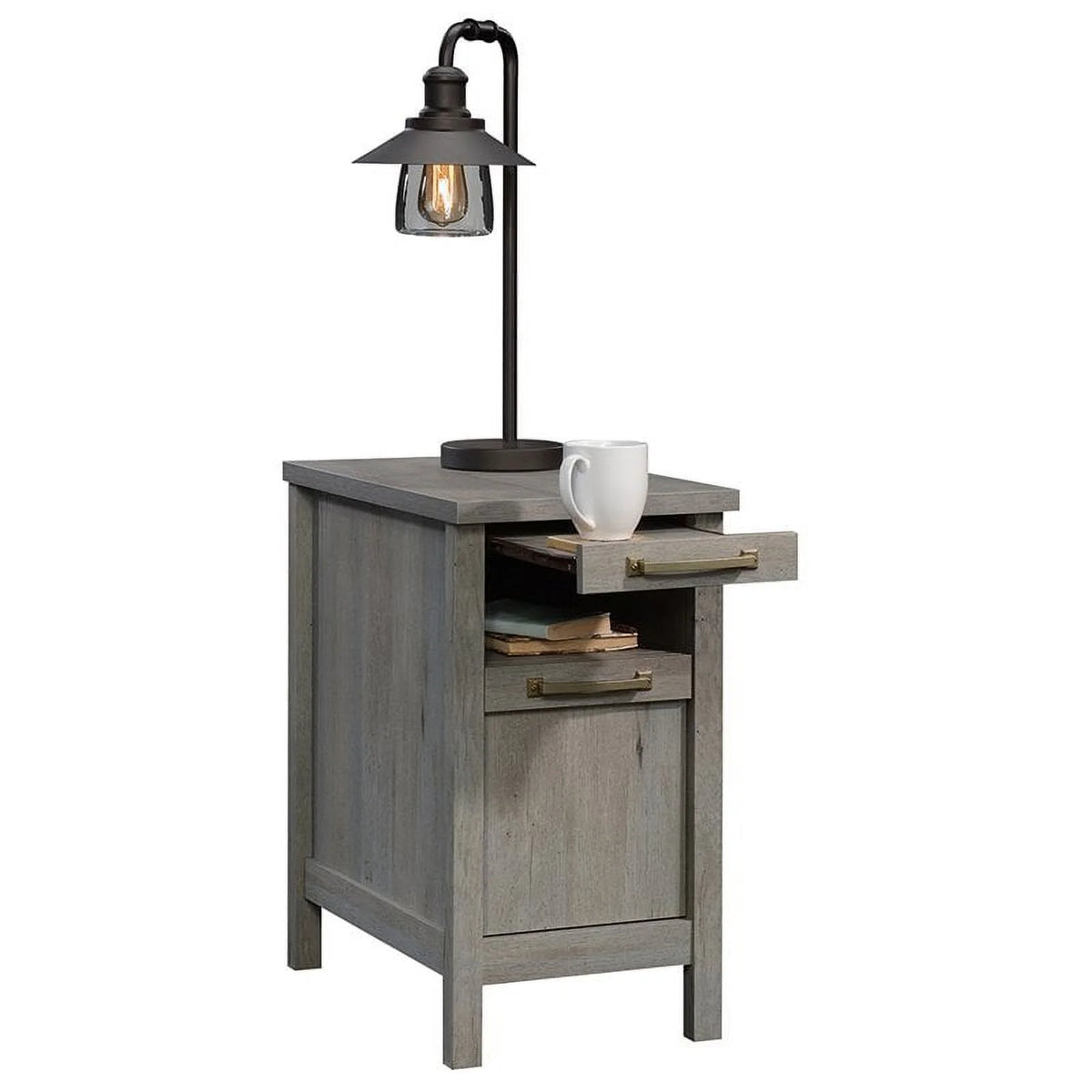 1-Drawer Coastal Engineered Wood End Table in Oak S743