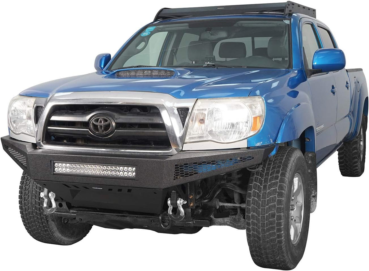 Front and Rear Bumper with Tire Carrier Textured Black Steel F79981