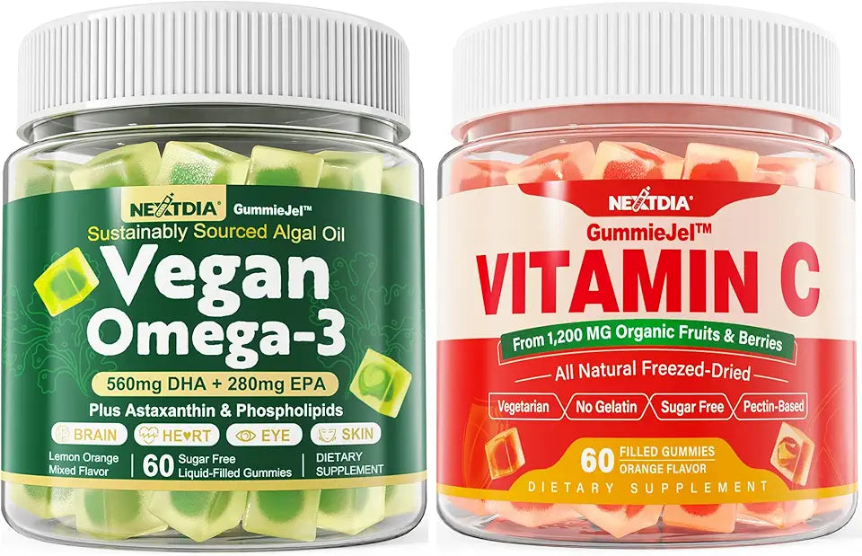 Vegan Omega 3 Gummies + Whole Food Vitamin C Gummies S5577
