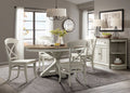 5-Piece Round Pedestal Dining Set with 4 Side Chairs J2481