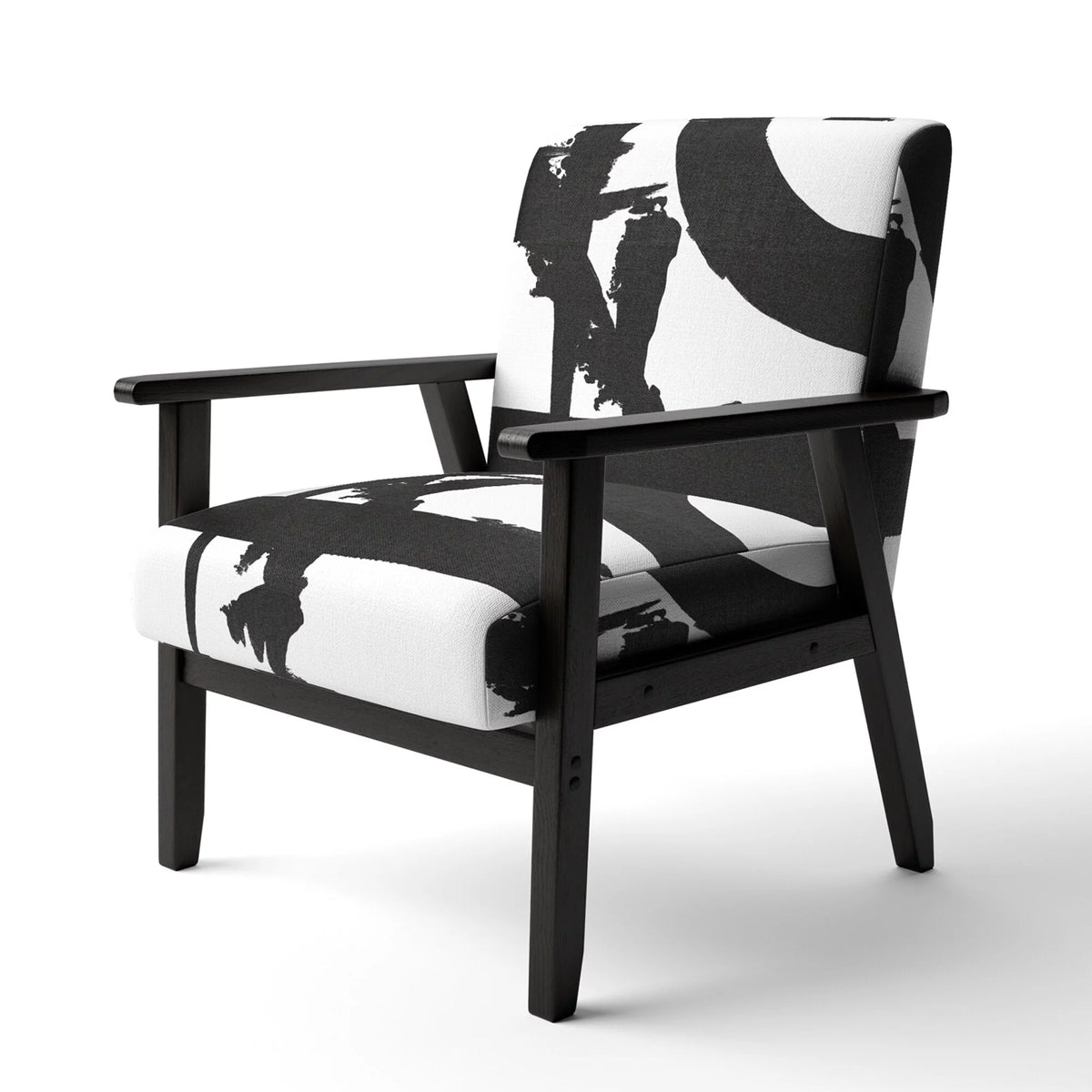 Black & White Upholstered Modern Accent Chair T176