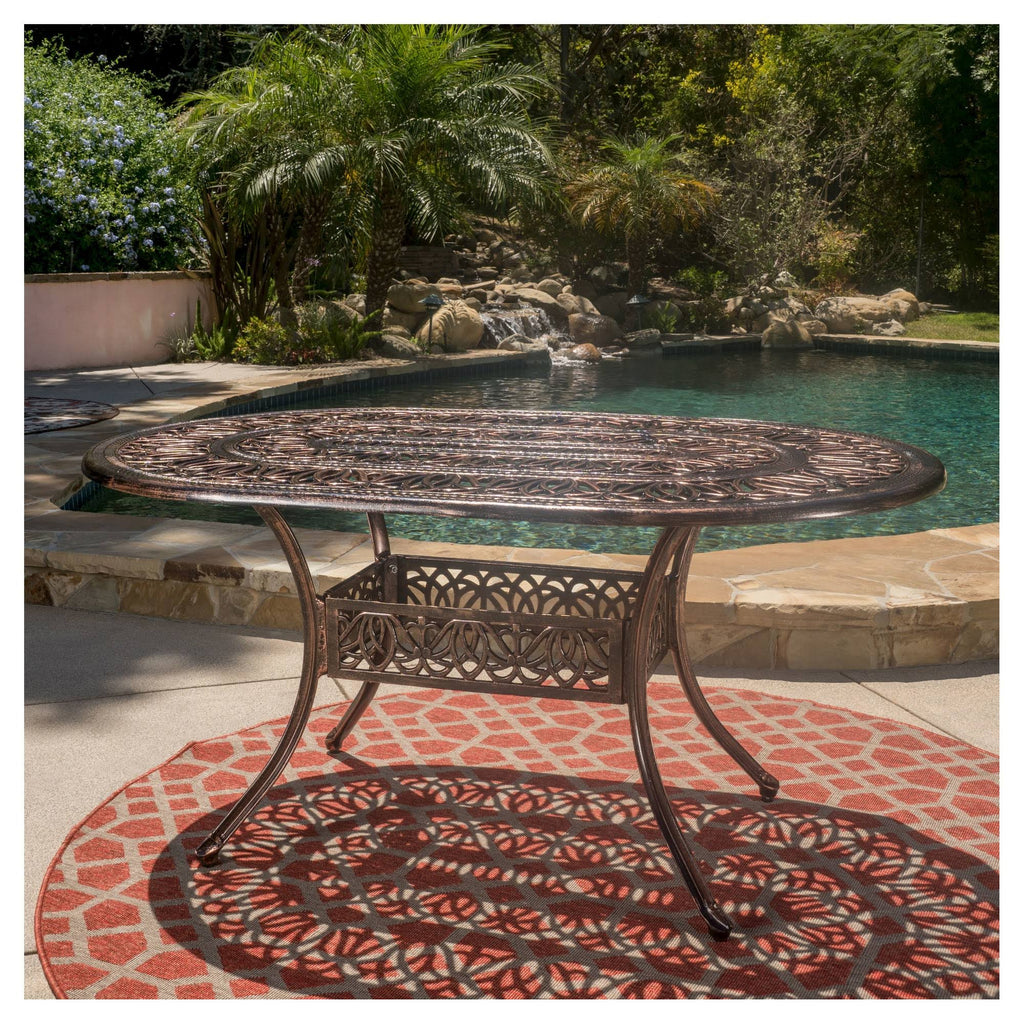 Oval Cast Aluminum Dining Table O271