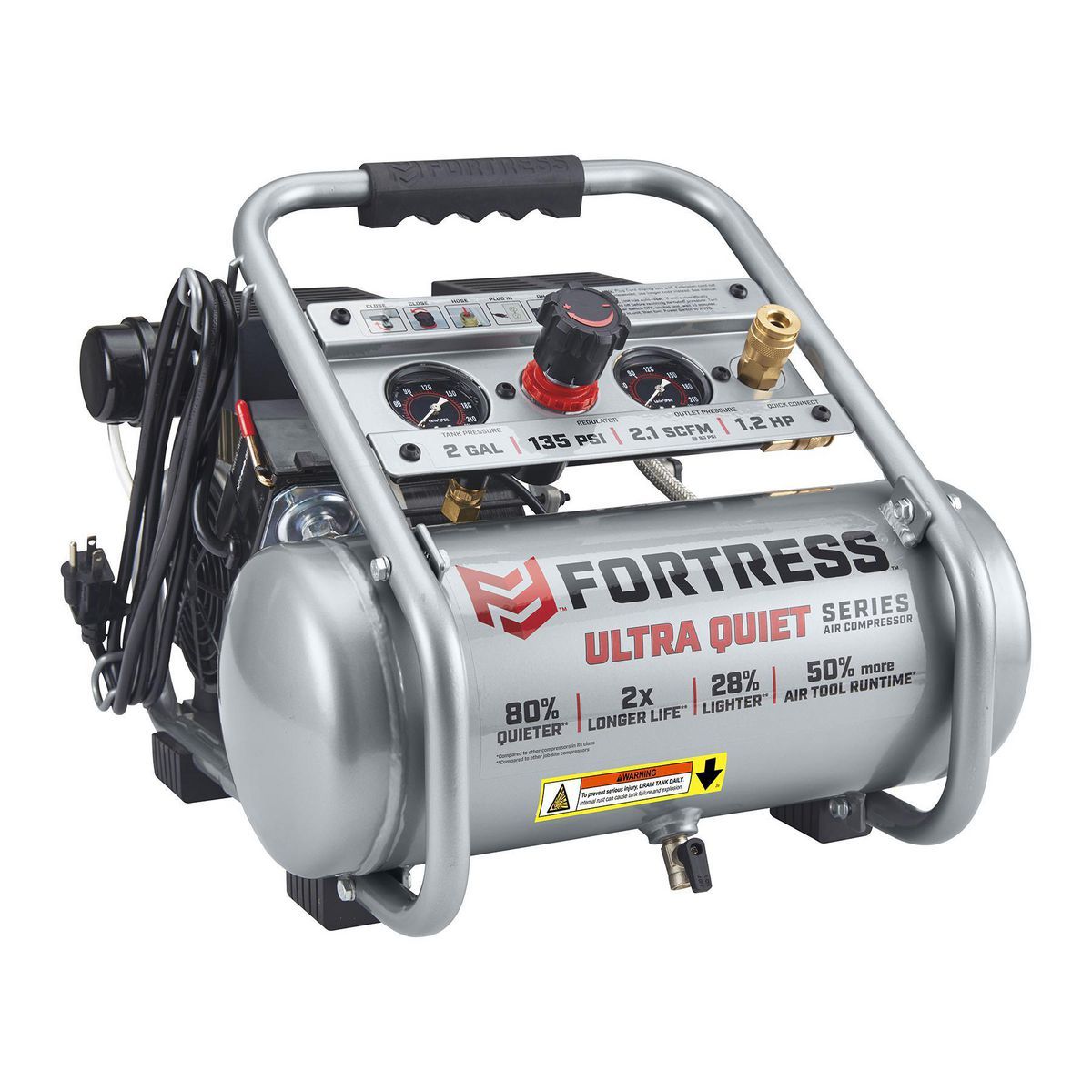 2 Gallon 135 PSI Oil-Free Air Compressor O23865