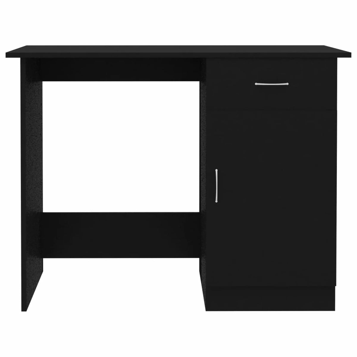 Black Computer Desk with Storage Drawer and Door Cabinet F719109