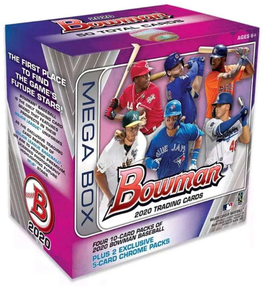 2020 Bowman Baseball Trading Card Mega Box, 6 Packs O57309