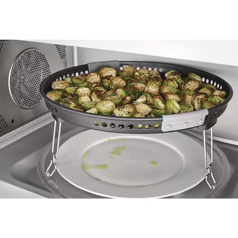 1800-Watt Over the Range Microwave with Air Fry in Black Stainless Steel V4693