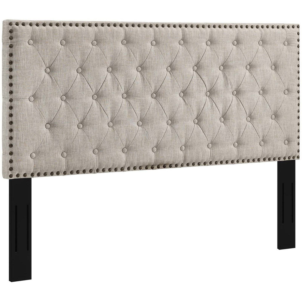 King and California King Upholstered Linen Fabric Headboard Z632