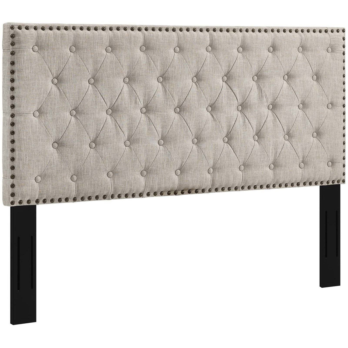 King and California King Upholstered Linen Fabric Headboard Z632