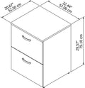 2 Drawer Mobile File Cabinet Q502366