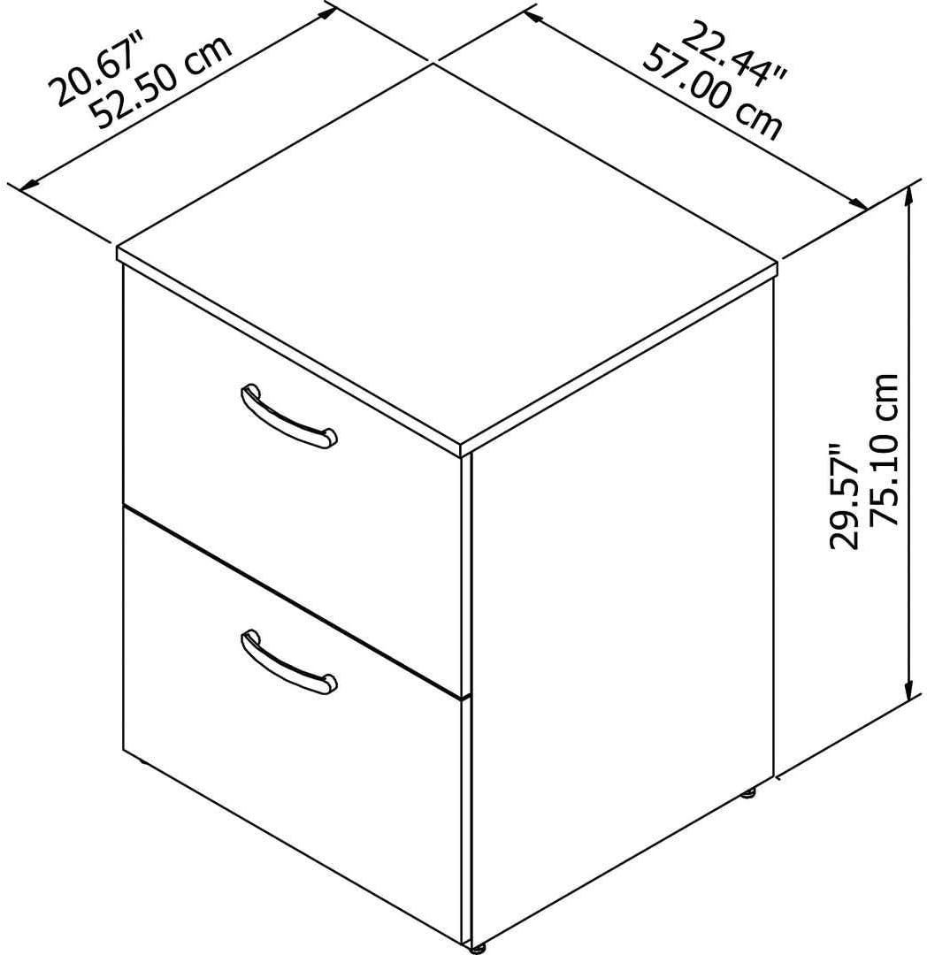 2 Drawer Mobile File Cabinet Q502366