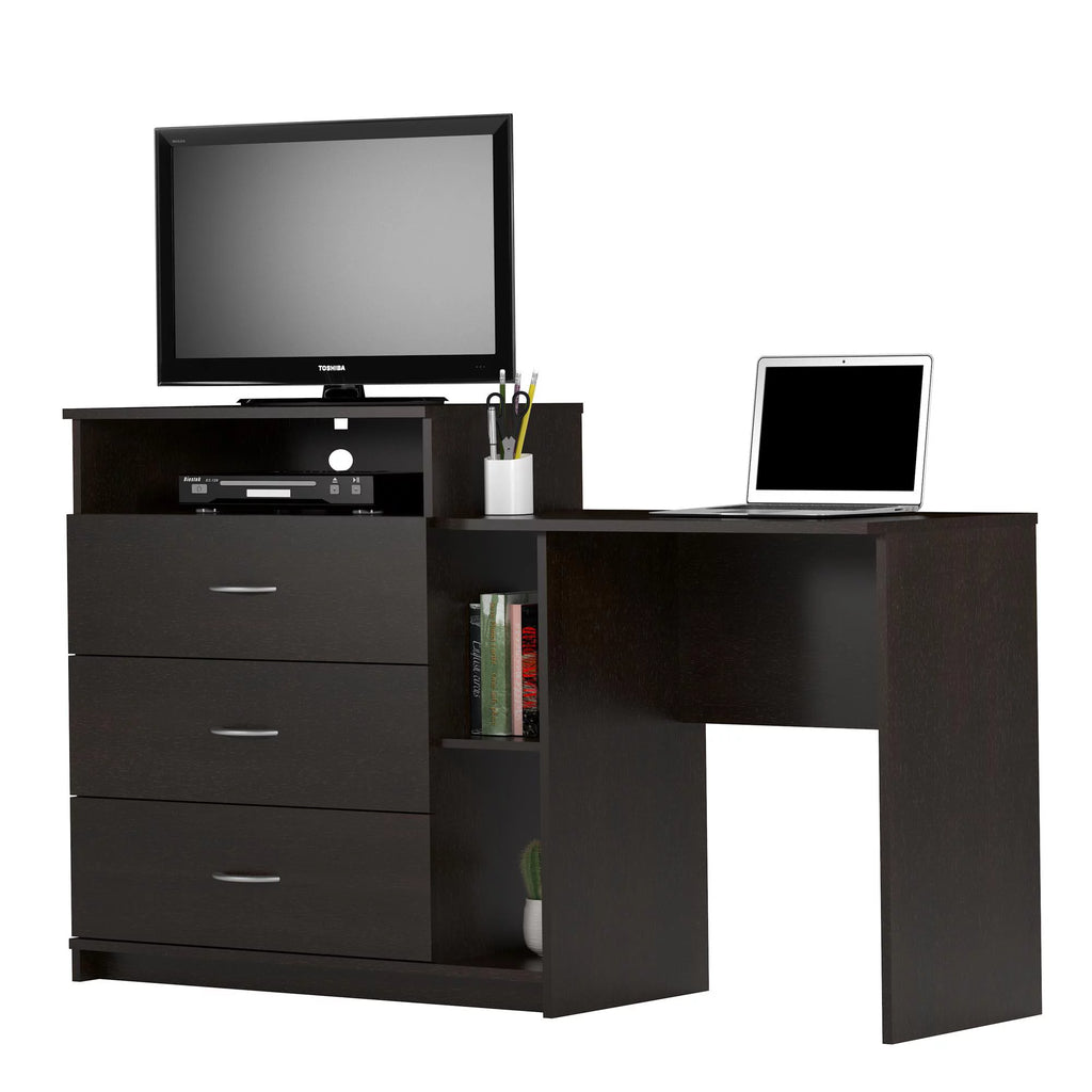 Espresso 3 in 1 Media Dresser and Desk Combo P625268