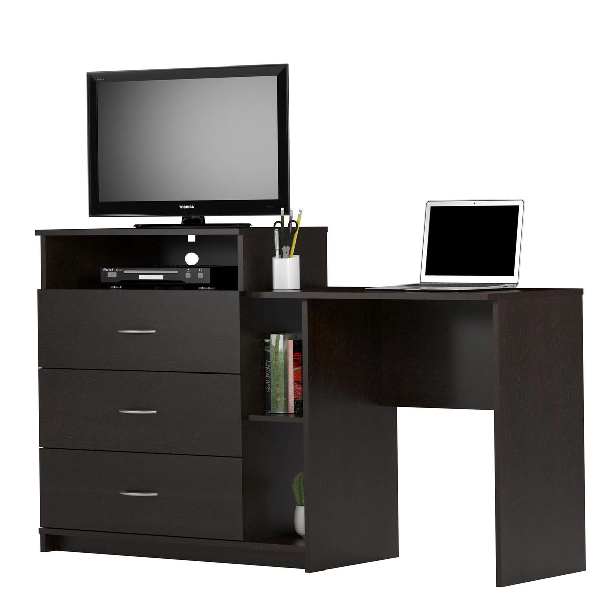 Espresso 3 in 1 Media Dresser and Desk Combo P625268