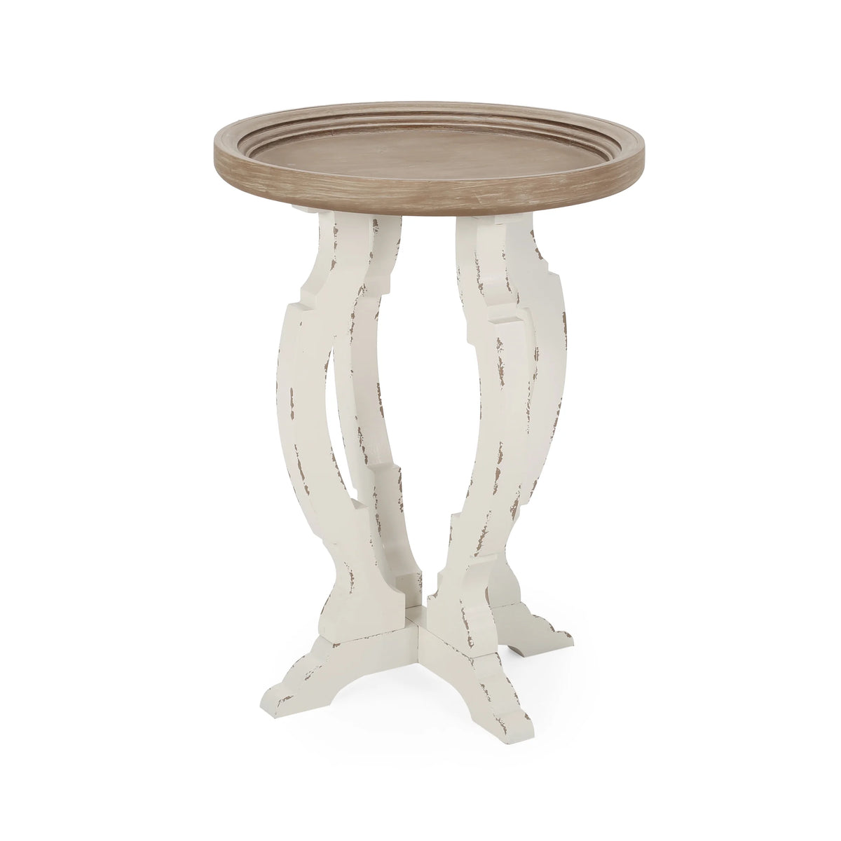 French Country Accent Table with Round Top C67402