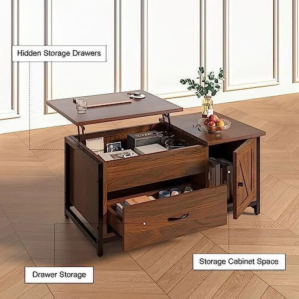 41.7" Lift Top Coffee Table with Drawer E4108