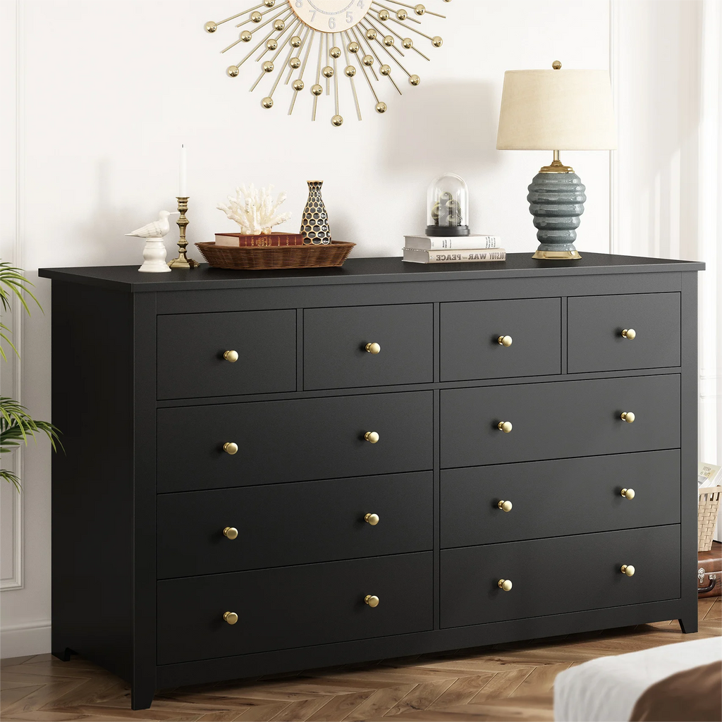 White 10 Drawer Wood Dresser F33533