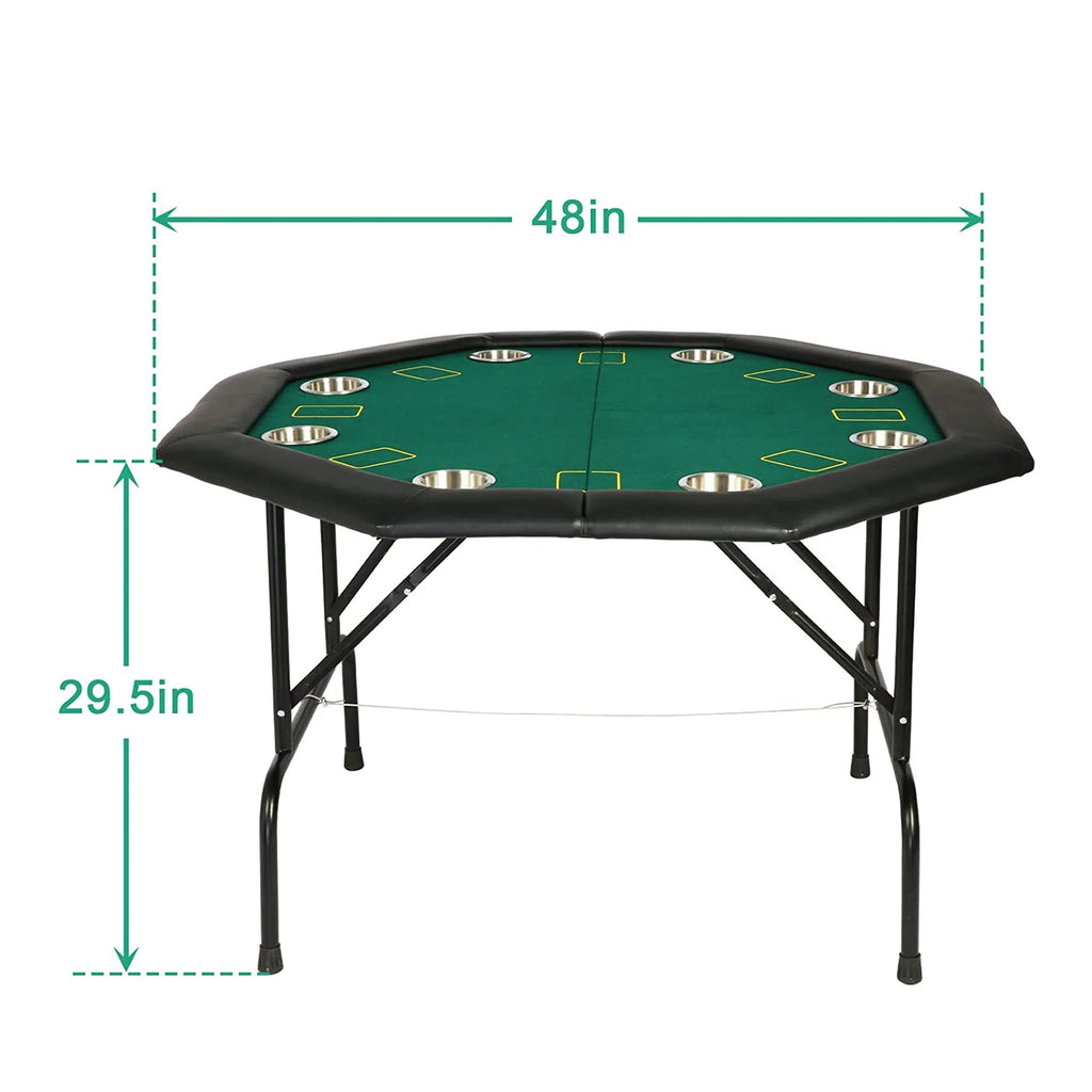 48 Octagon Folding Poker Table with Cup Holder A640570