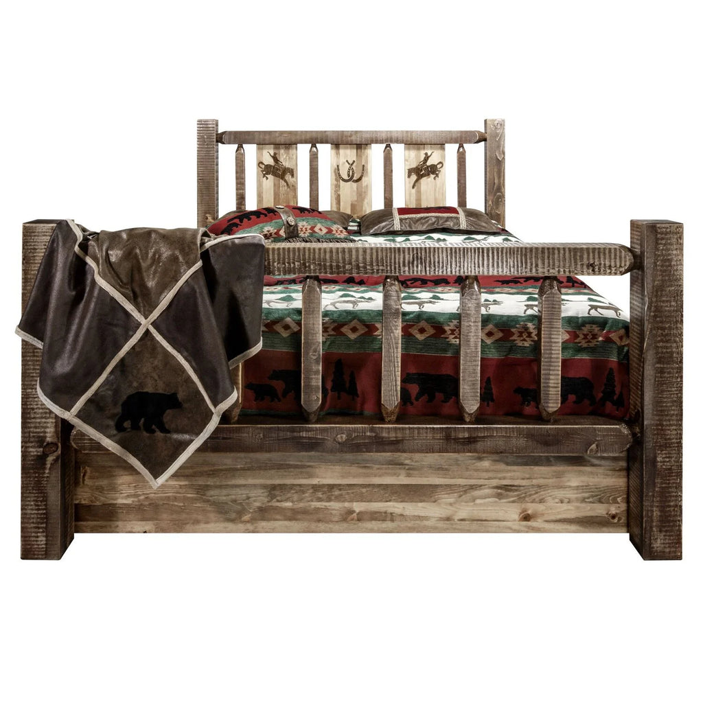 Brown Wood Twin Storage Bed M228811