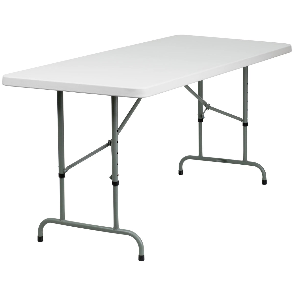 Height Adjustable Granite White Plastic Folding Table L96811