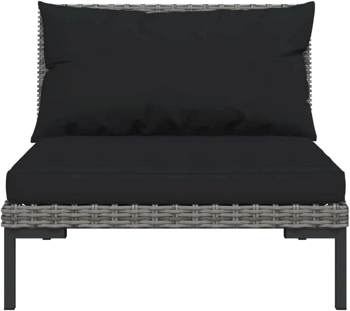 Dark Gray 13 Piece Poly Rattan Patio Sofa Set with Cushions K7928