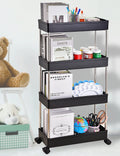4-Tier Slim Rolling Storage Cart with Wheel Z18617