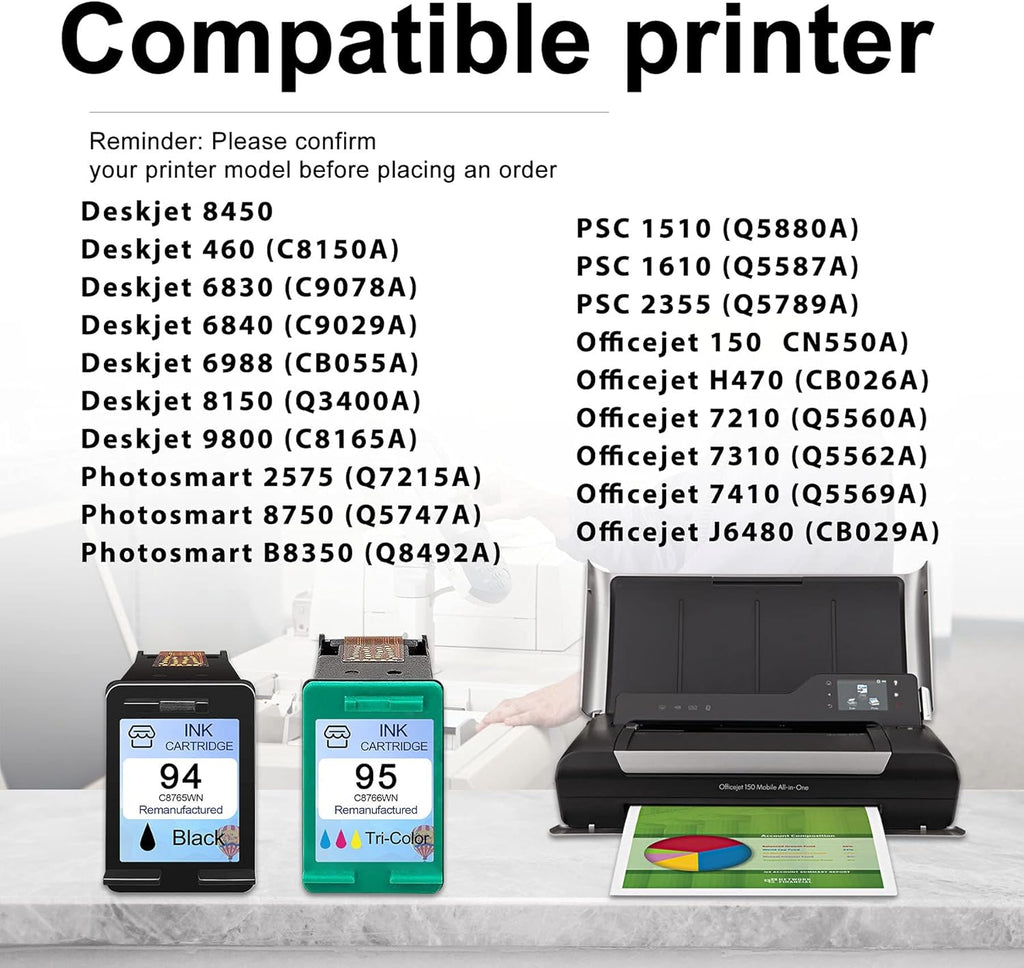 4 Pack Remanufactured Ink Cartridge Replacement C3927
