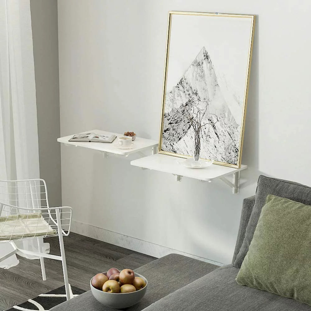 Wall Mounted Fold Down Desk 60cmx40cm White T635128