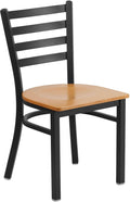 Black Ladder Back Metal Restaurant Chair N785829