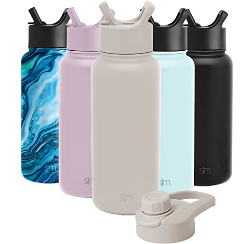 32oz Insulated Stainless Steel Water Bottle with Straw and Chug Lid E65778