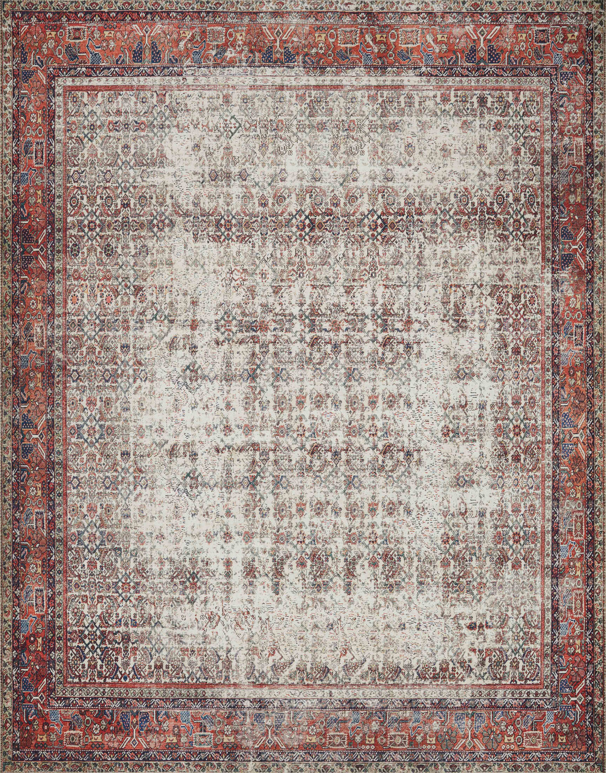 Ivory Brick 2'6 x 12'0 Rug T7758