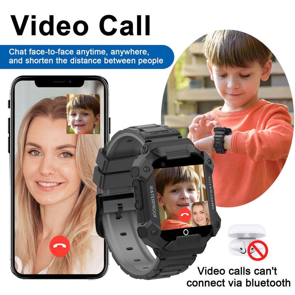 Black Kids Smart Watch with 4G SIM GPS W561