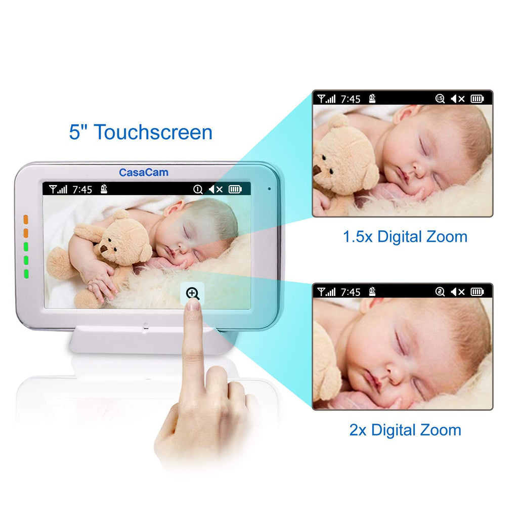 Video Baby Monitor with 5 Touchscreen and Pan & Tilt Camera C5345