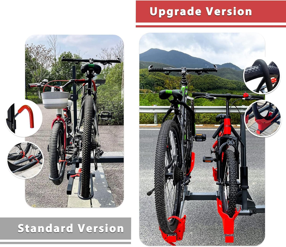 2'' Hitch Bike Rack 2-Bike 132 lbs Capacity with Smart Tilting Q40730