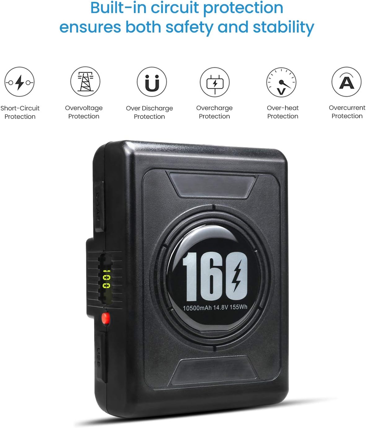 10500mAh Gold Mount Battery with D-tap Charger and Cable R644244