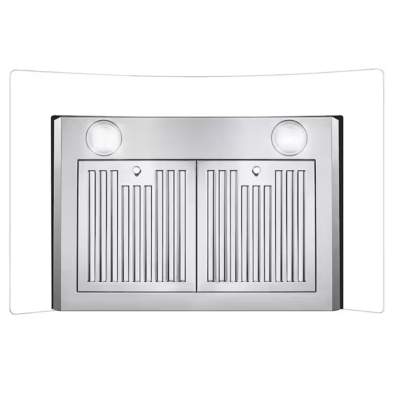 30 in. Stainless Steel Ductless Wall Mount Range Hood with Carbon Filter Kit A136446