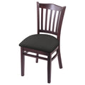 Chair with Dark Cherry Finish and Canter Iron Seat V117
