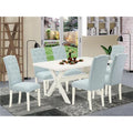 9-Piece Hardwood Kitchen Table Set with 8 Parson Dining Chairs L1964