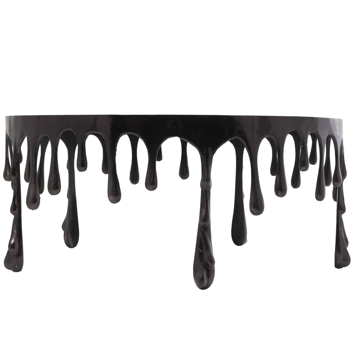 36" x 16" Black Aluminum Coffee Table with Glass Top G204546