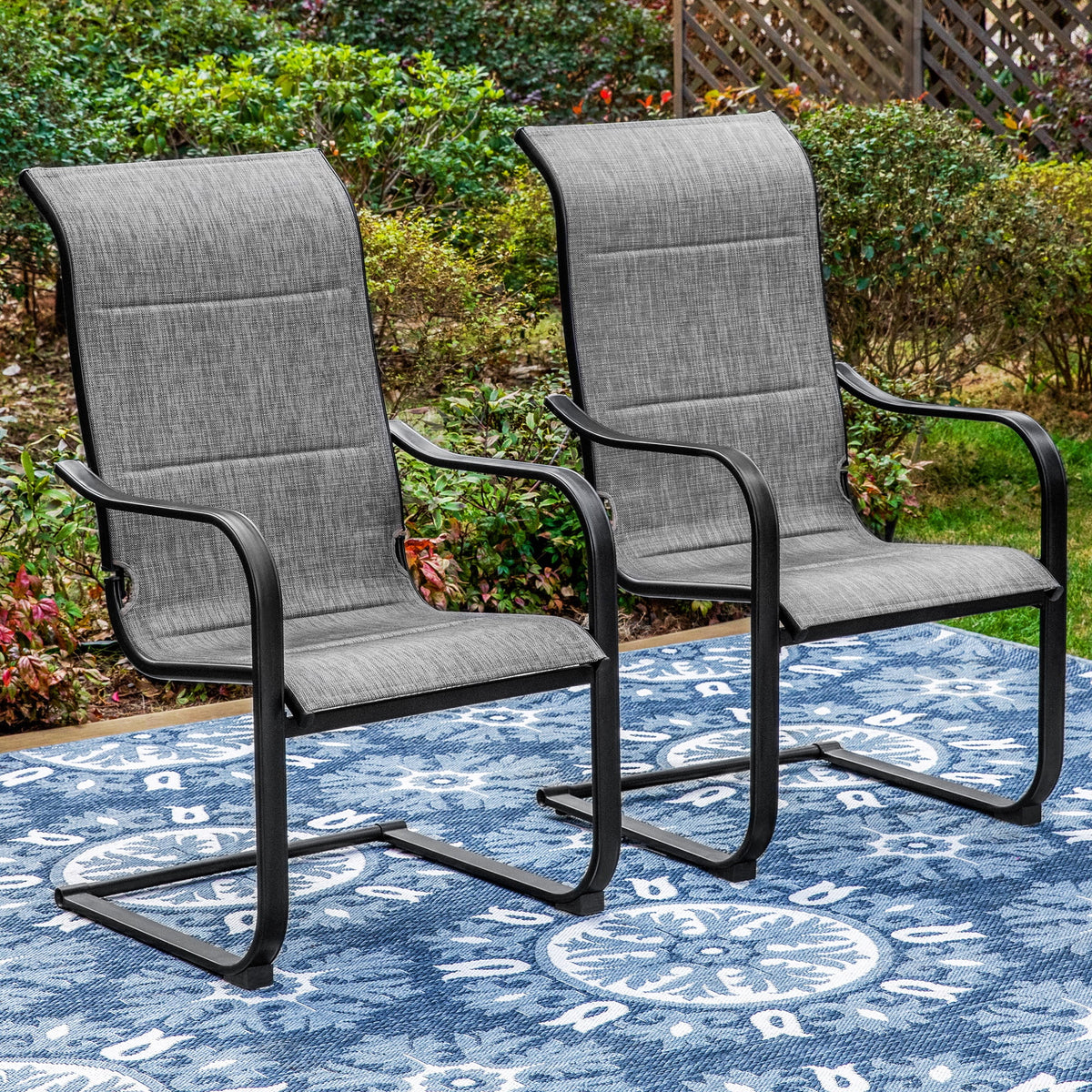 7 Pieces Outdoor Patio Dining Set with 6 Textilene Chairs and Extendable Dining Table T993