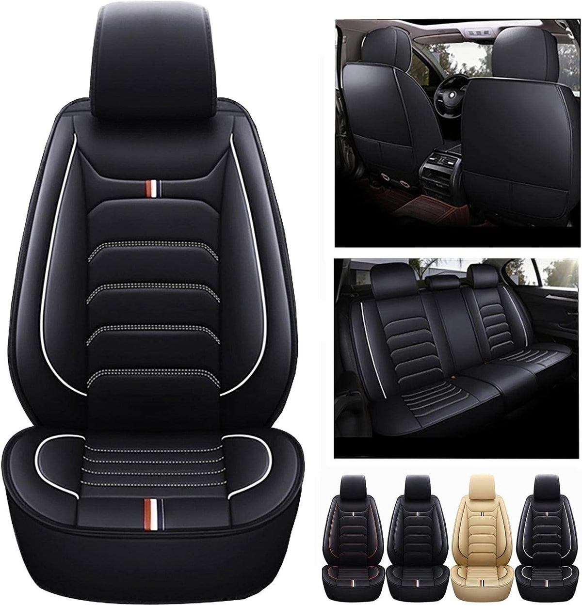Waterproof PU Leather 5-seat Car Seat Covers K3174
