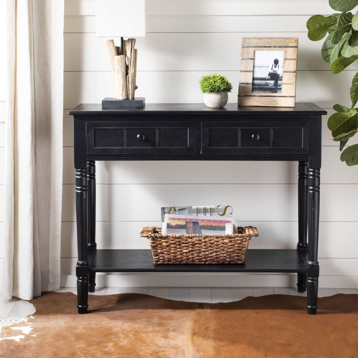 Vintage Grey 2-Drawer Console Table M896