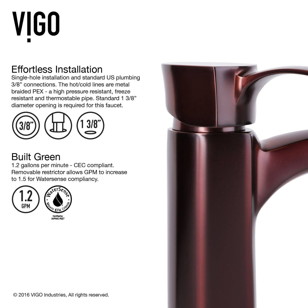 Glass Vessel Sink and Faucet Set Oil Rubbed Bronze V239188