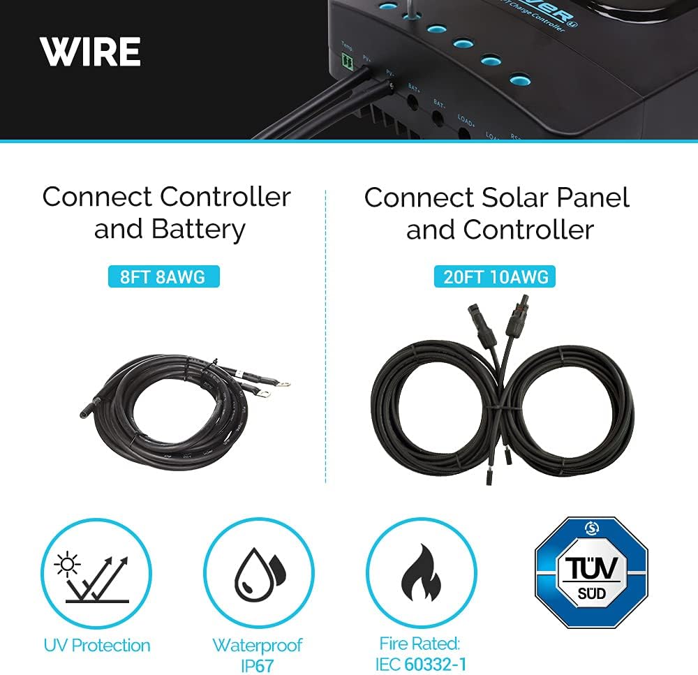 400 Watt 12 Volt Monocrystalline Solar Starter Kit with 4 Pcs 100W Solar Panel and 40A MPPT Charge Controller X247938